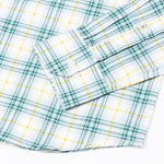 Auberon Green Checked Herribone Cotton Shirt - John Ellies