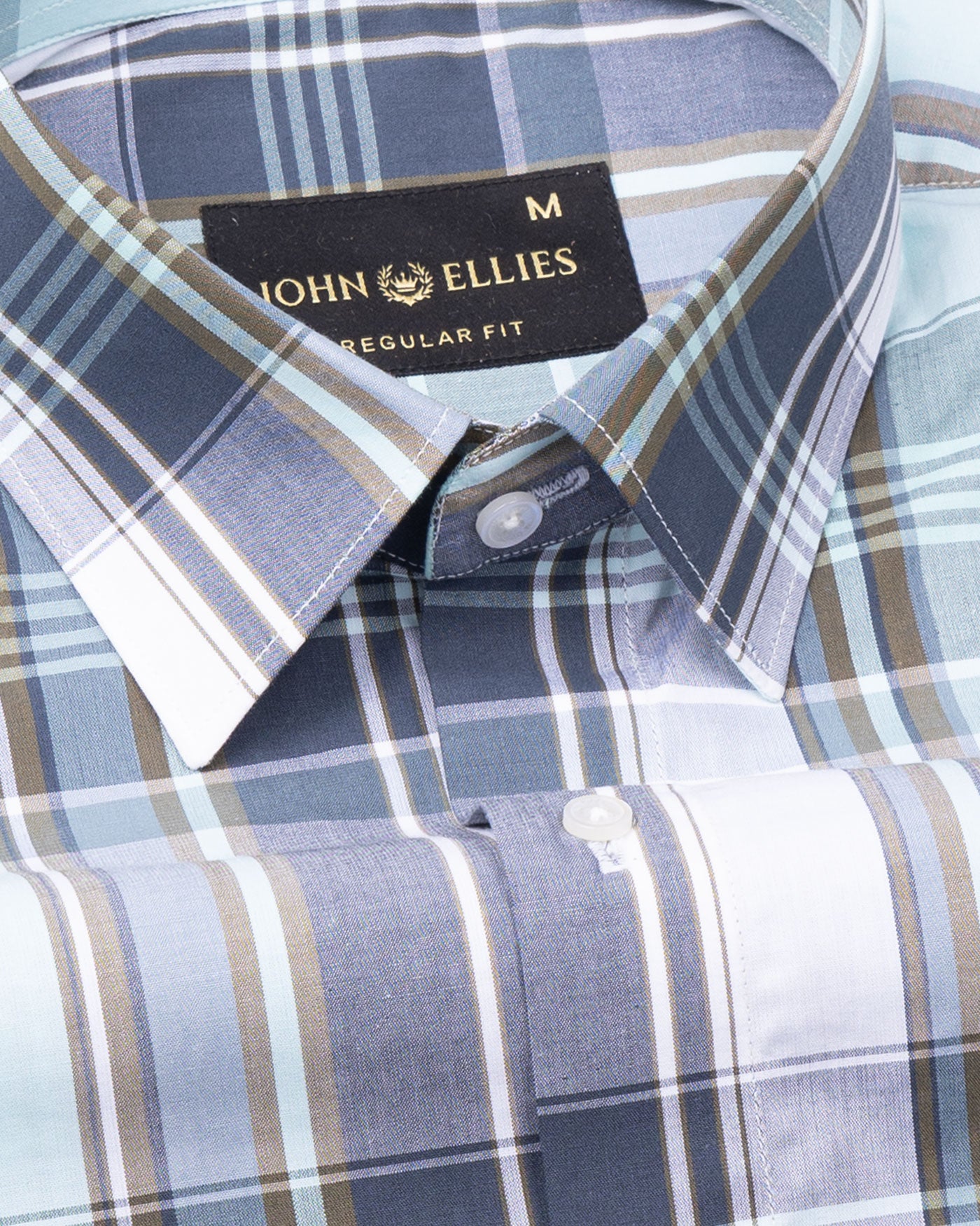 Auberon Grey Checked Cotton Shirt - John Ellies