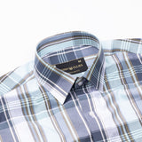 Auberon Grey Checked Cotton Shirt - John Ellies