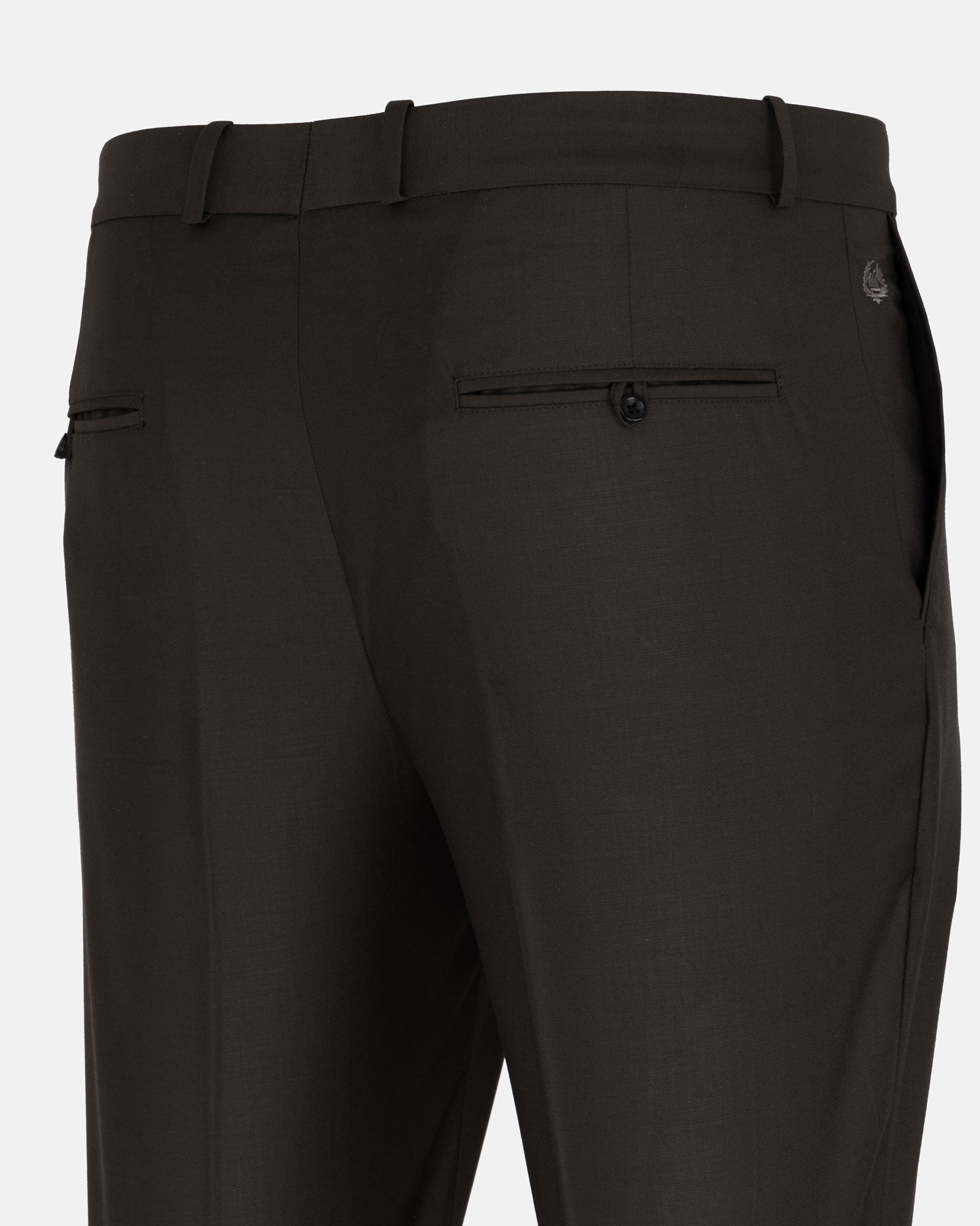 Reson Brown Formal Cotton Pant - John Ellies