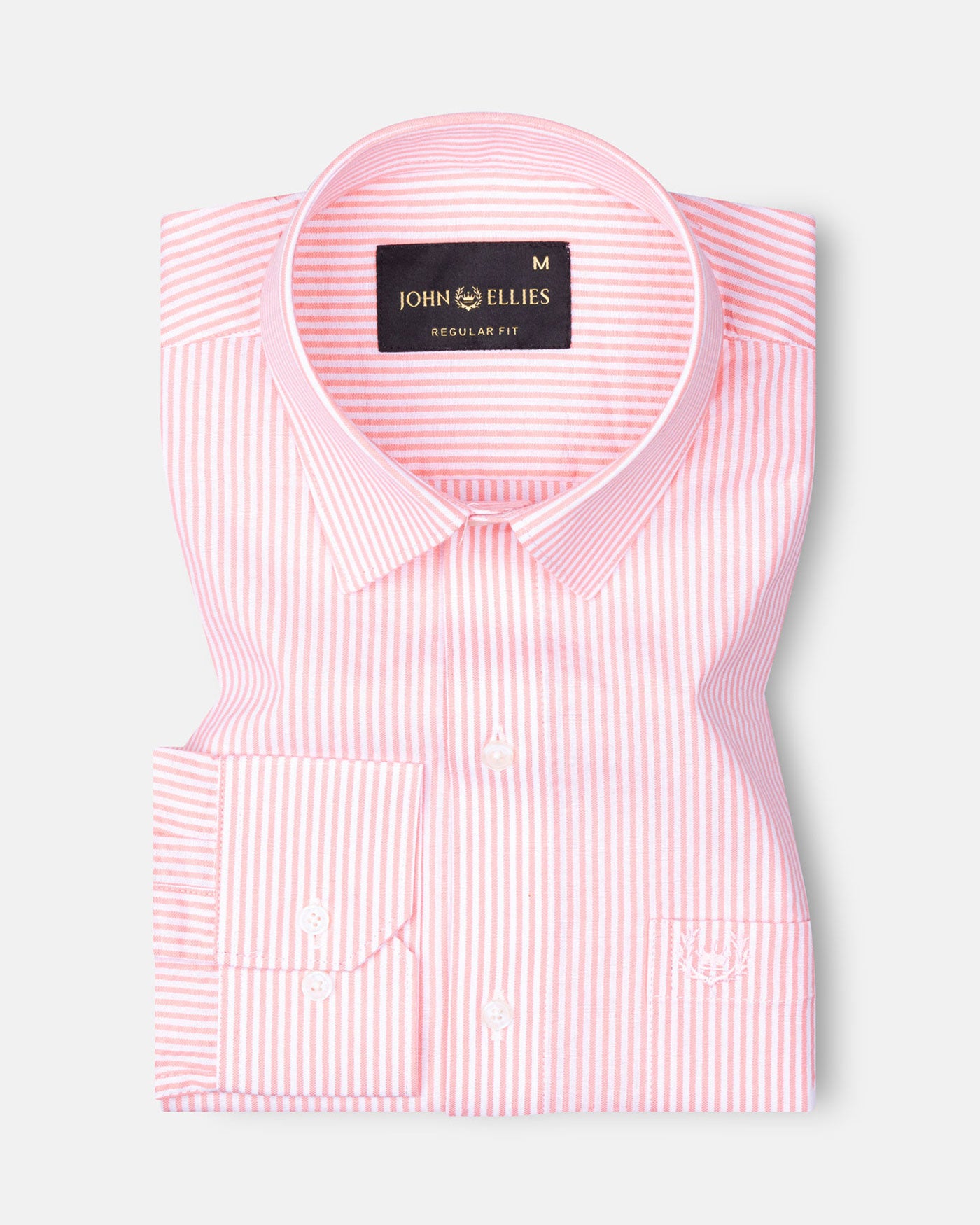 White & Pink Stripe Premium Seersucker Cotton Shirt - John Ellies