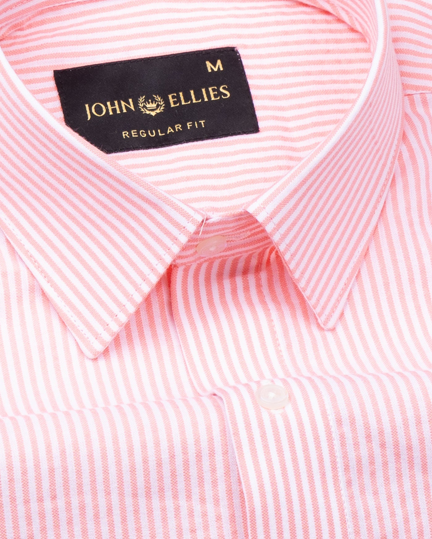 White & Pink Stripe Premium Seersucker Cotton Shirt - John Ellies