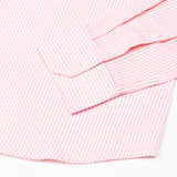 White & Pink Stripe Premium Seersucker Cotton Shirt - John Ellies