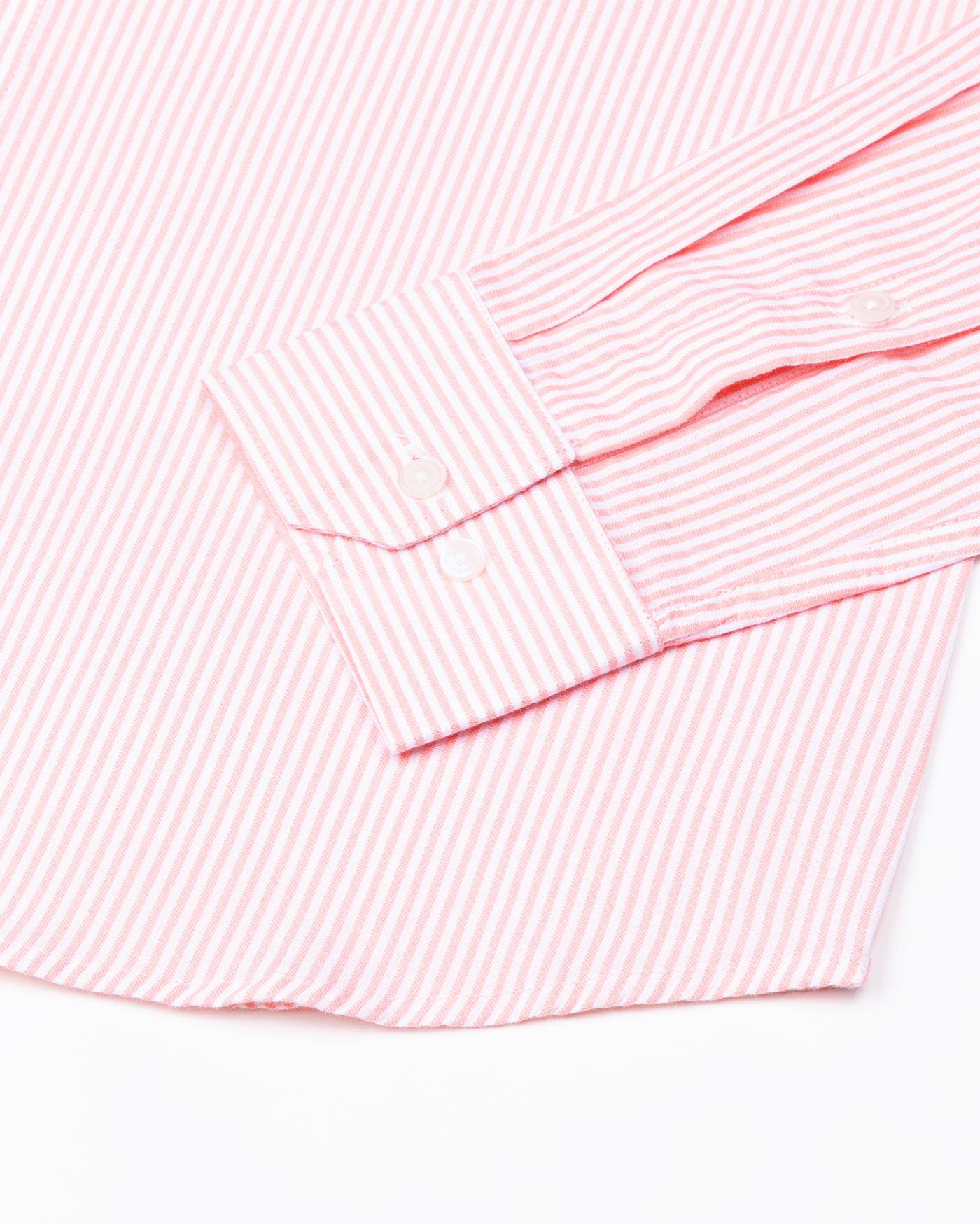 White & Pink Stripe Premium Seersucker Cotton Shirt - John Ellies