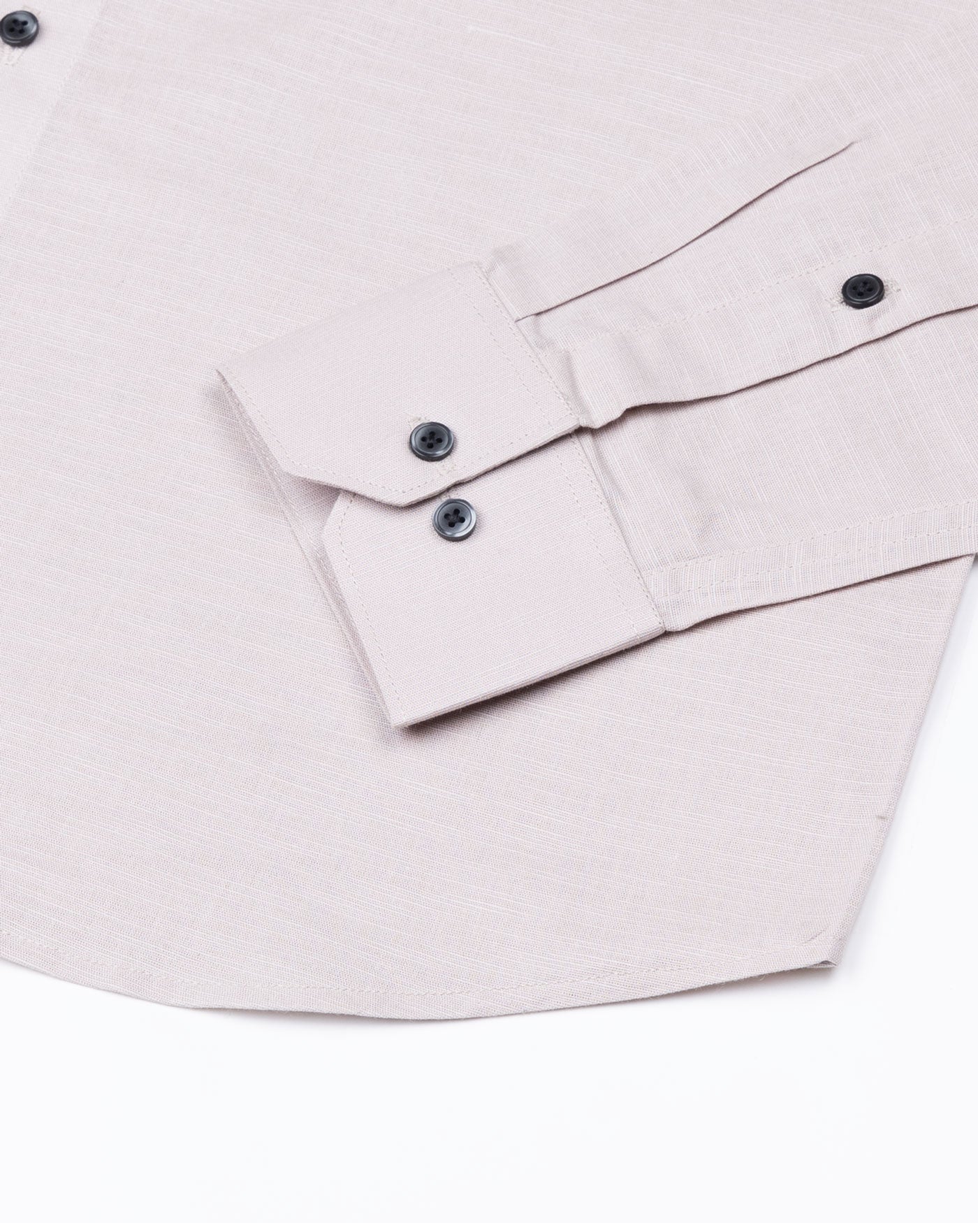 Lynthor Almond Plain Linen Button Down Shirt - John Ellies