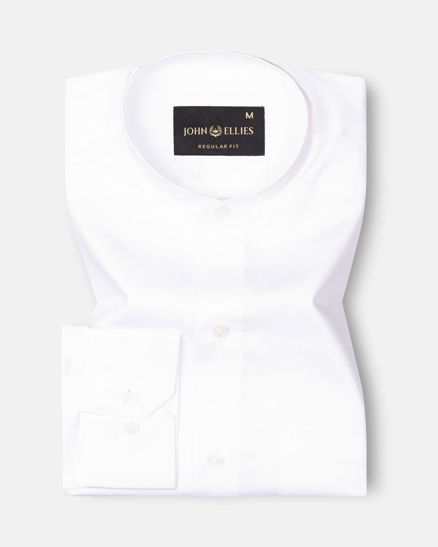 Madrix White Plain Giza Cotton Shirt - John Ellies