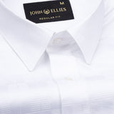 Brivor Blocks Dobby White Cotton Shirt - John Ellies