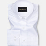 Brivor Seamless Square Dobby White Cotton Shirt - John Ellies