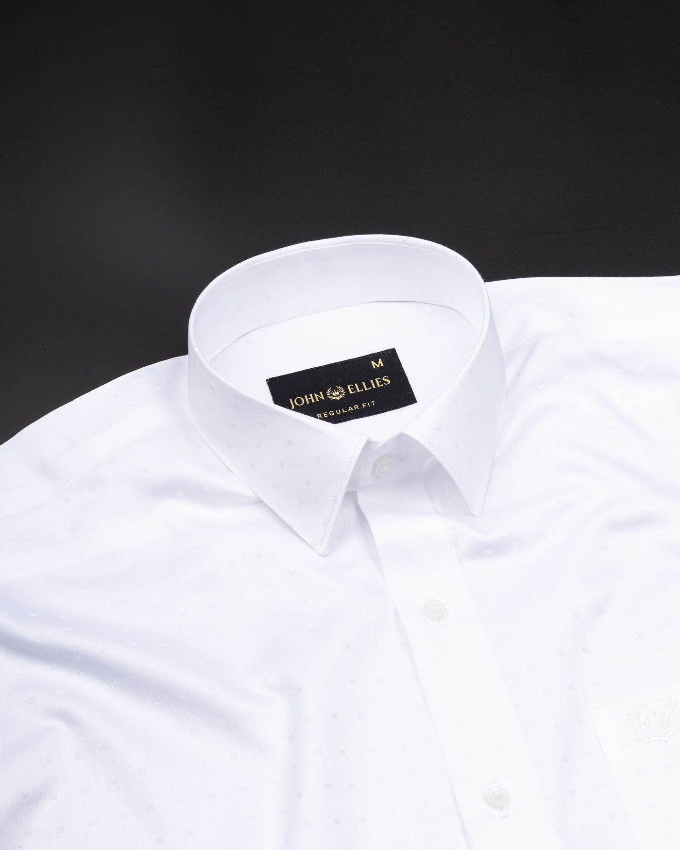 Brivor Seamless Square Dobby White Cotton Shirt - John Ellies