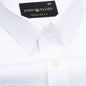 Brivor Zigzag Line Dobby White Cotton Shirt - John Ellies