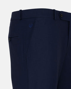Reson Navy Blue Formal Cotton Pant - John Ellies