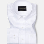 Brivor Window Dobby White Cotton Shirt - John Ellies