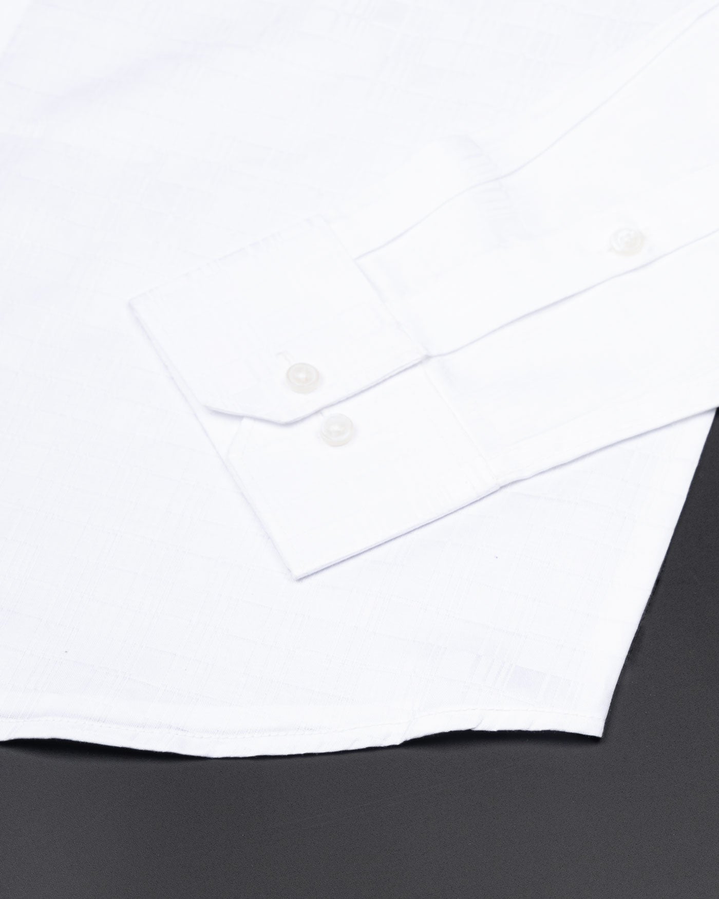 Brivor Window Dobby White Cotton Shirt - John Ellies