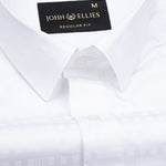 Brivor Checks Dobby White Cotton Shirt - John Ellies