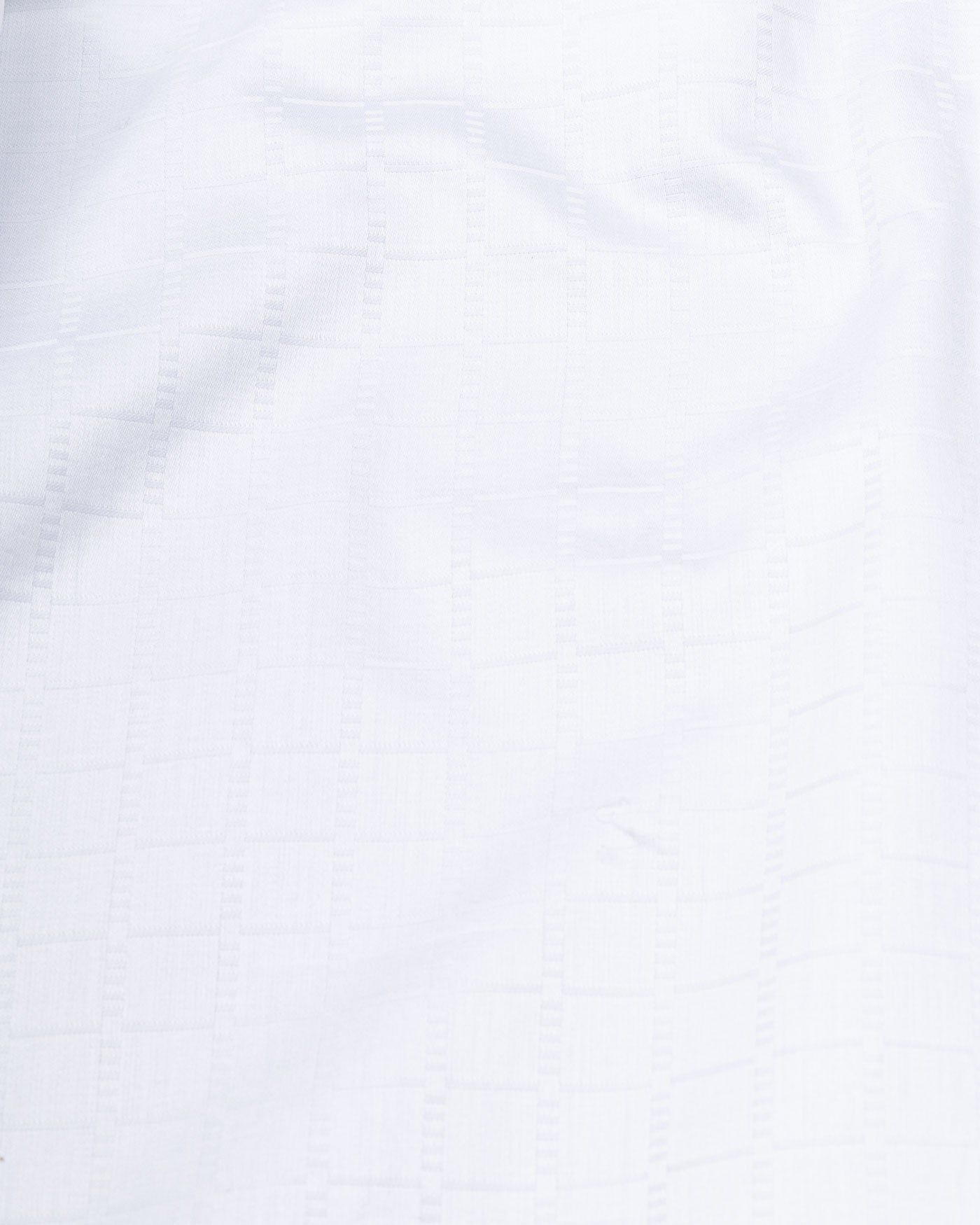 Brivor Abstract Square Dobby White Cotton Shirt - John Ellies