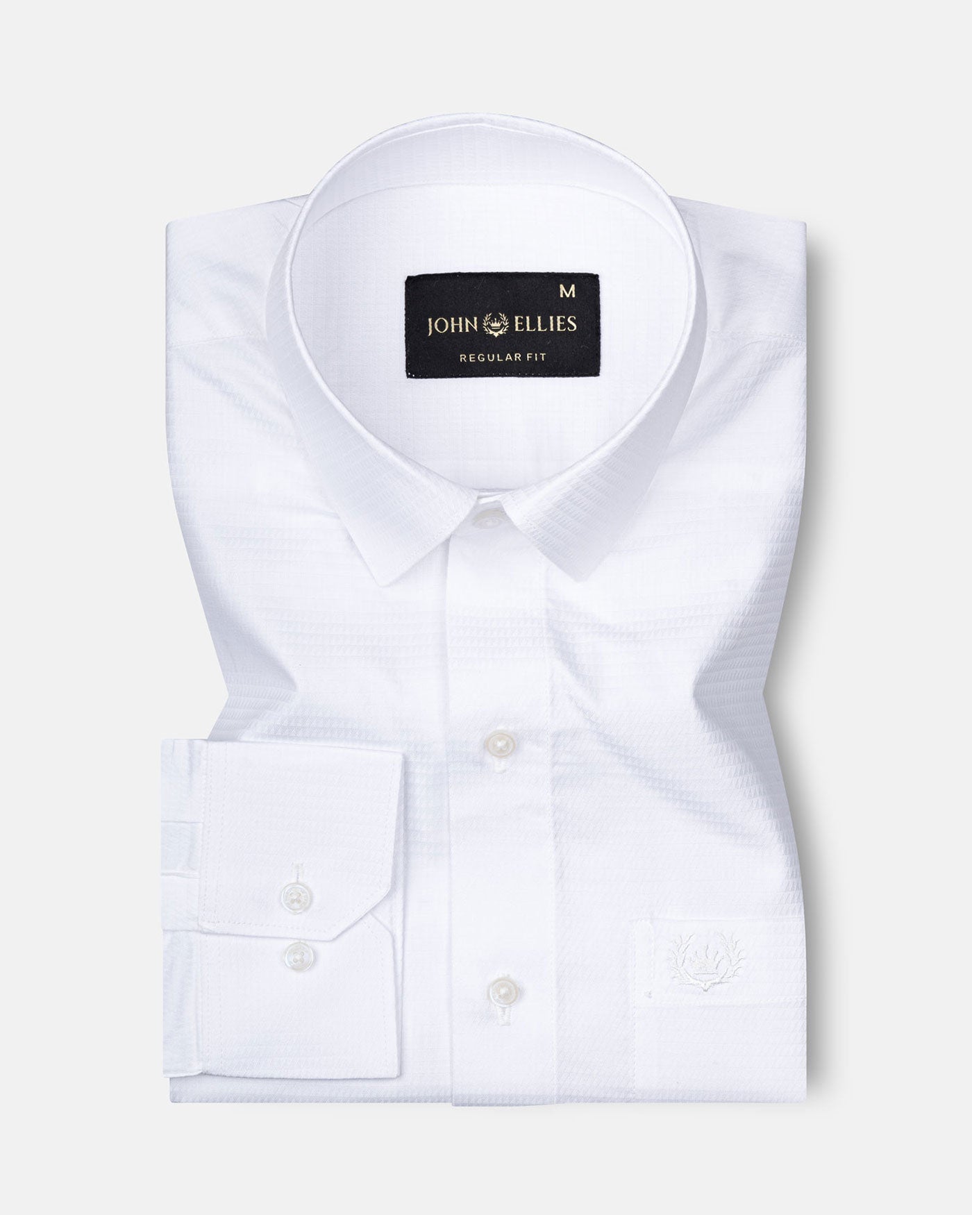 Brivor Tringle Dobby White Cotton Shirt - John Ellies