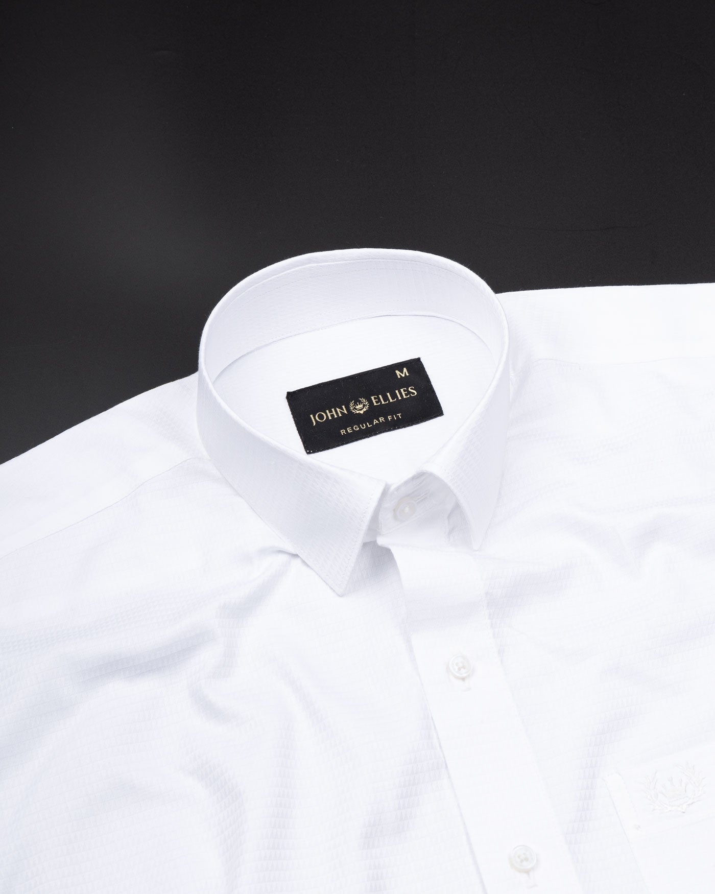 Brivor Tringle Dobby White Cotton Shirt - John Ellies