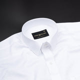 Brivor Grid Dobby White Cotton Shirt - John Ellies