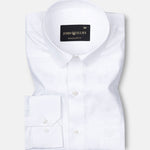 Brivor Box Dobby White Cotton Shirt - John Ellies