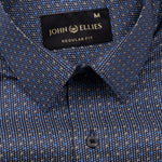 Nobrix Navy Blue Giza Cotton Printed Shirt - John Ellies