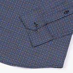 Nobrix Navy Blue Giza Cotton Printed Shirt - John Ellies