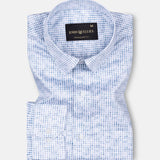 Nobrix Blue Giza Cotton Printed Shirt - John Ellies