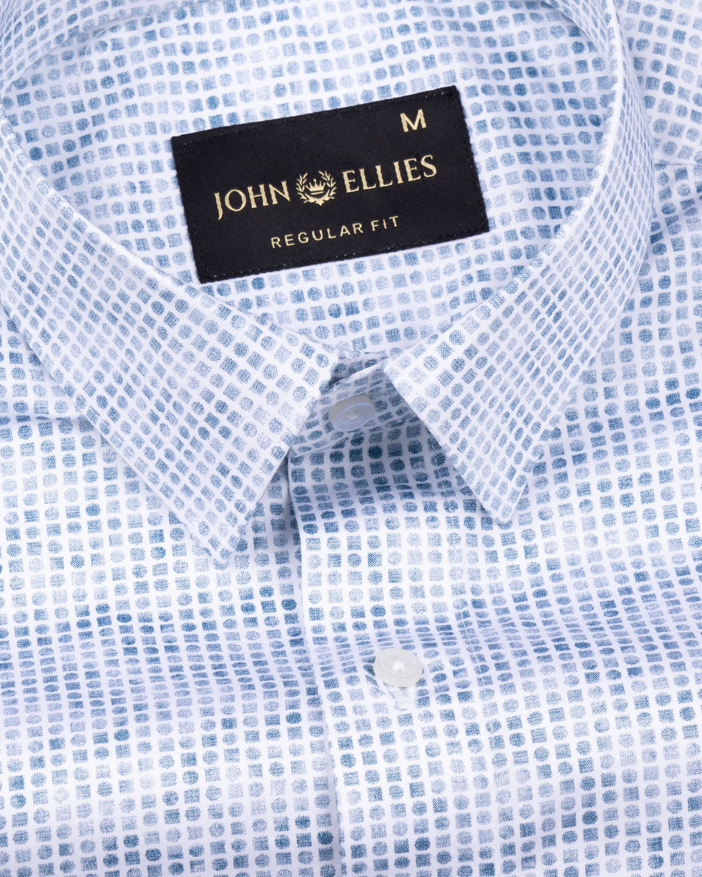 Nobrix Blue Giza Cotton Printed Shirt - John Ellies