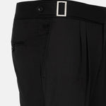 Iscen Black Formal Cotton Neapolitan Pant - John Ellies