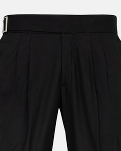 Iscen Black Formal Cotton Neapolitan Pant - John Ellies
