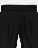 Iscen Black Formal Cotton Neapolitan Pant