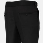 Iscen Black Formal Cotton Neapolitan Pant - John Ellies