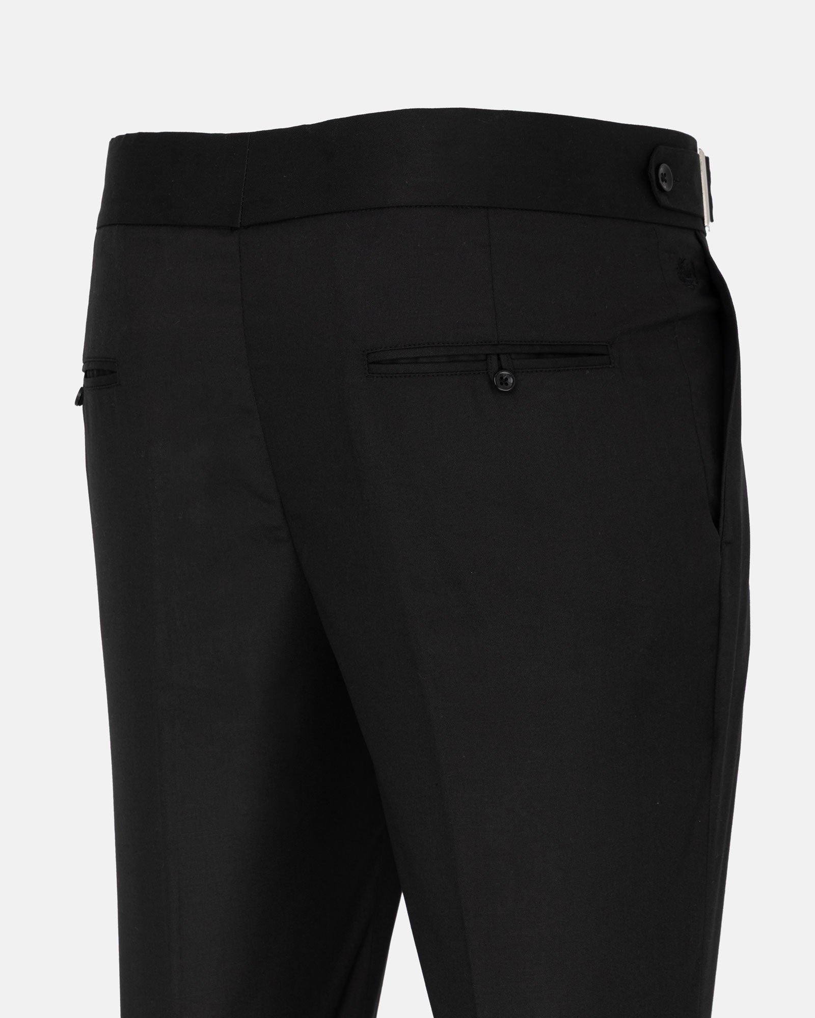 Iscen Black Formal Cotton Neapolitan Pant - John Ellies