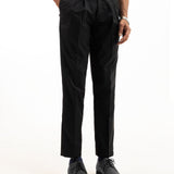 Iscen Black Formal Cotton Neapolitan Pant