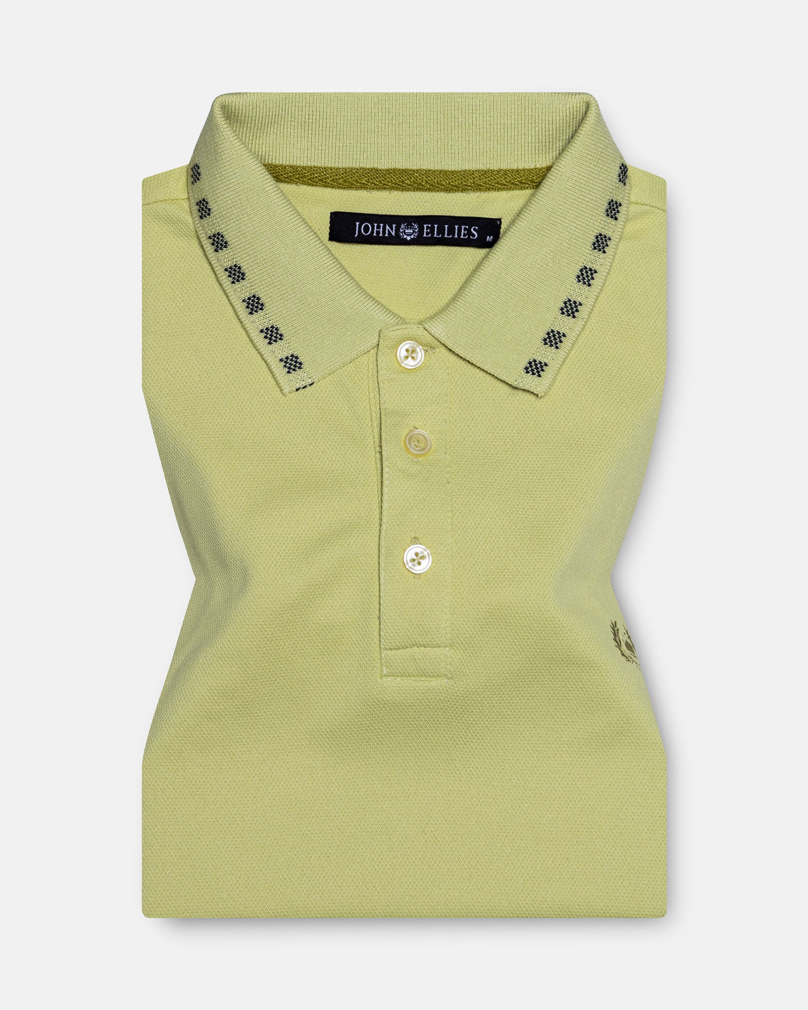 Sakura Yellow Cotton Polo T-Shirt - John Ellies