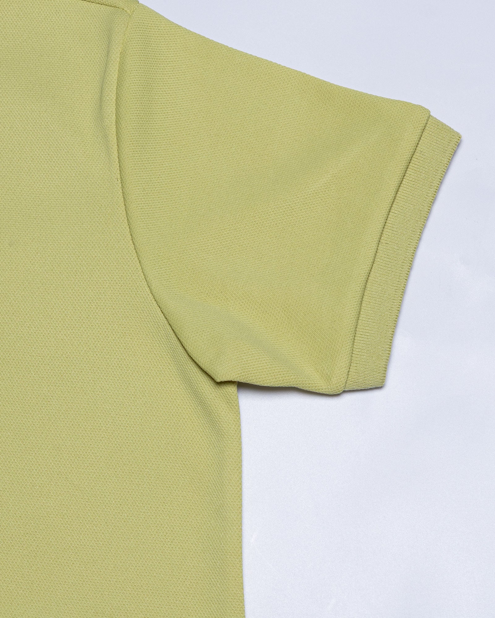Sakura Yellow Cotton Polo T-Shirt - John Ellies