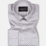 Nobrix Silver Giza Cotton Printed Shirt - John Ellies