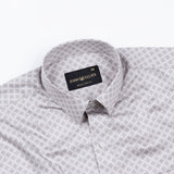 Nobrix Silver Giza Cotton Printed Shirt - John Ellies