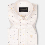 Nobrix Cream Giza Cotton Printed Shirt - John Ellies