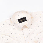 Nobrix Cream Giza Cotton Printed Shirt - John Ellies