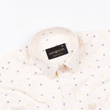 Nobrix Cream Giza Cotton Printed Shirt - John Ellies