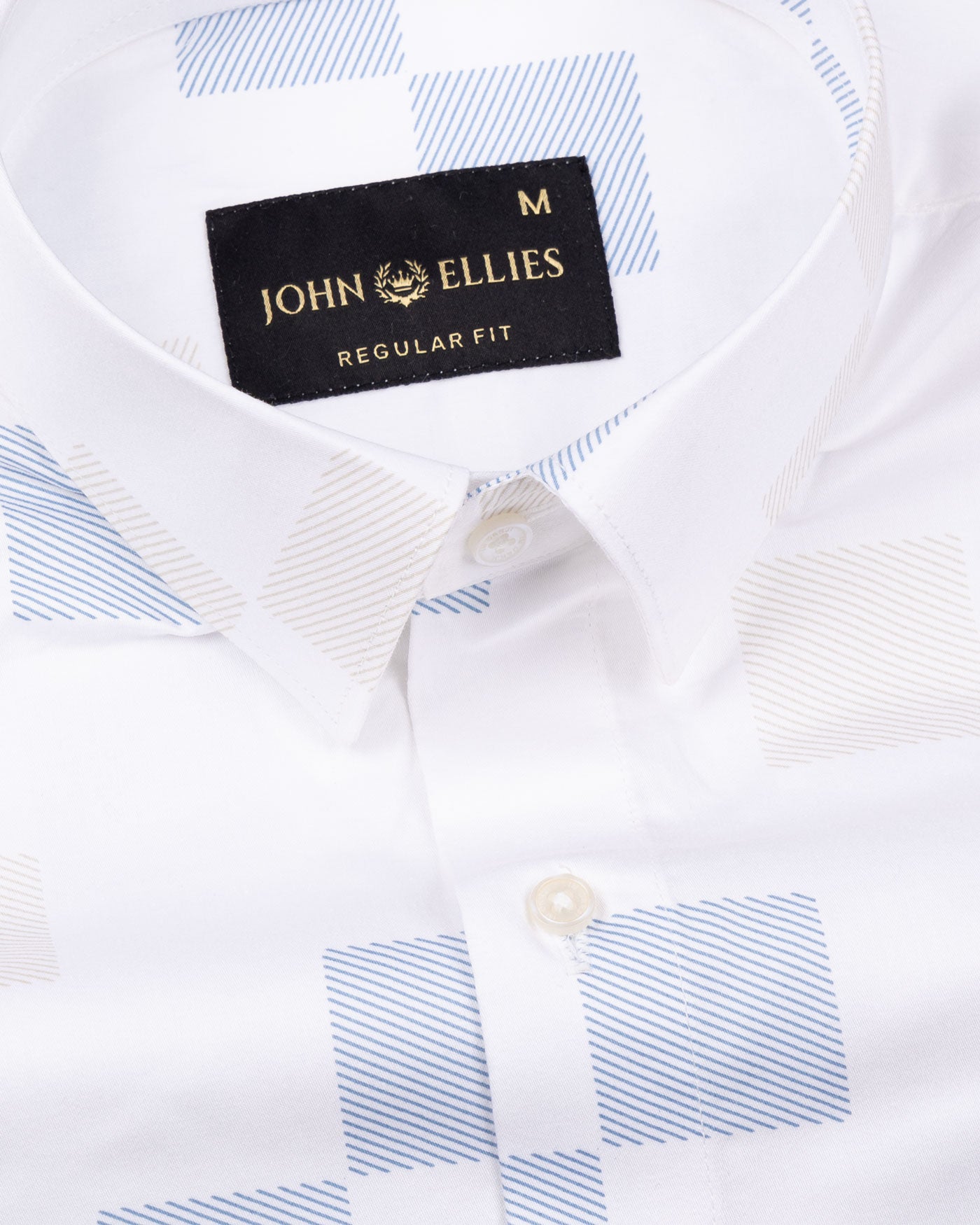 Nobrix White Cube Giza Cotton Printed Shirt - John Ellies