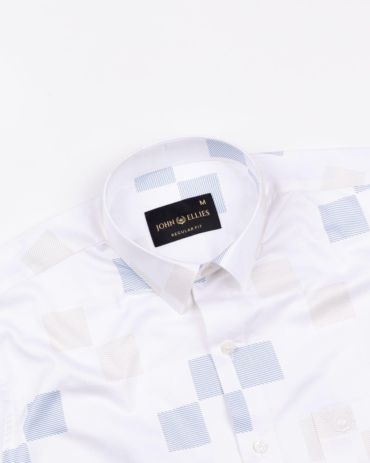 Nobrix White Cube Giza Cotton Printed Shirt - John Ellies