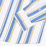 Nobrix White And Blue Strips Cotton Shirt - John Ellies