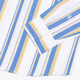 Nobrix White And Blue Strips Cotton Shirt - John Ellies