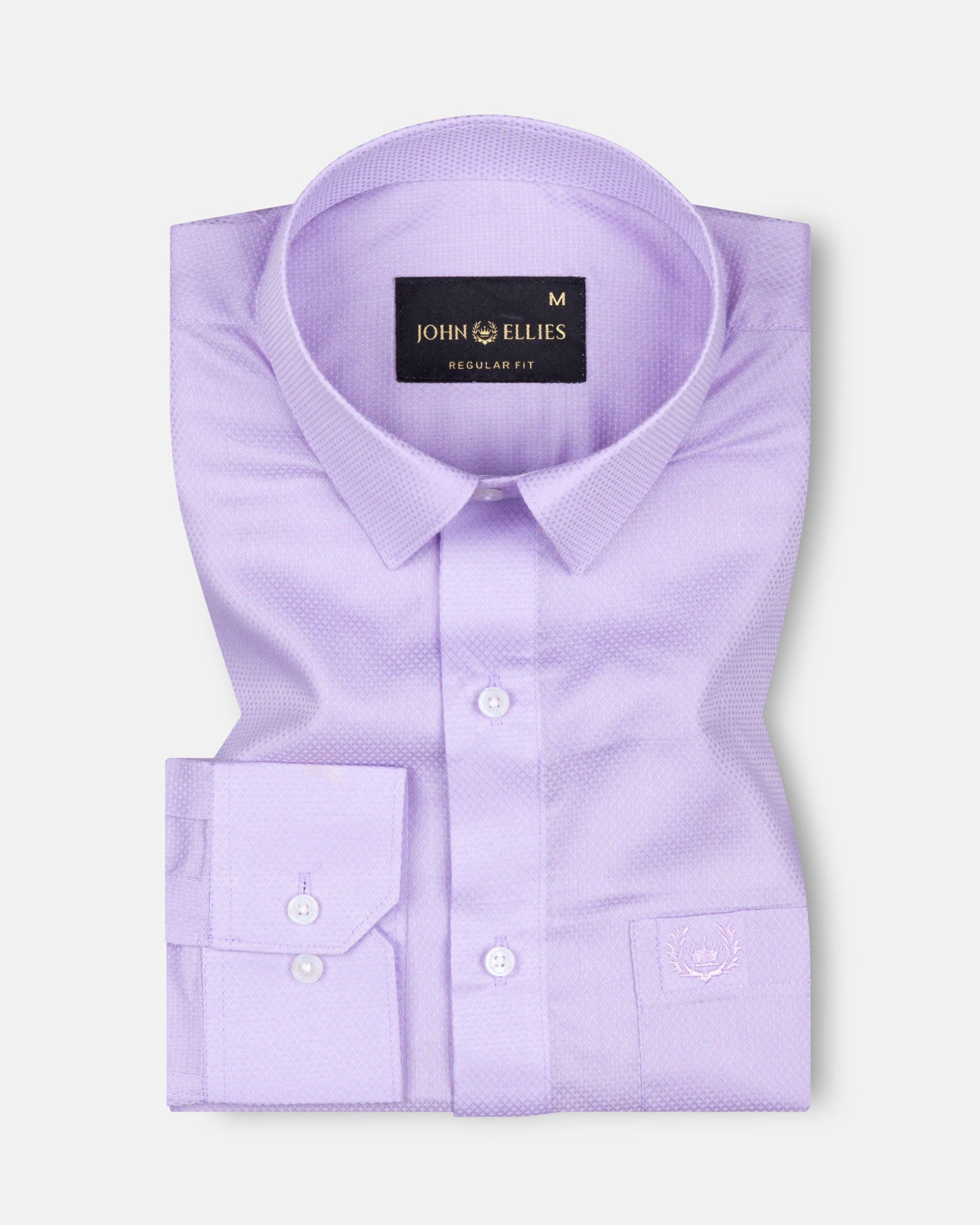 Nobrix Purple Dubby Textured Cotton Shirt - John Ellies