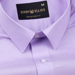 Nobrix Purple Dubby Textured Cotton Shirt - John Ellies