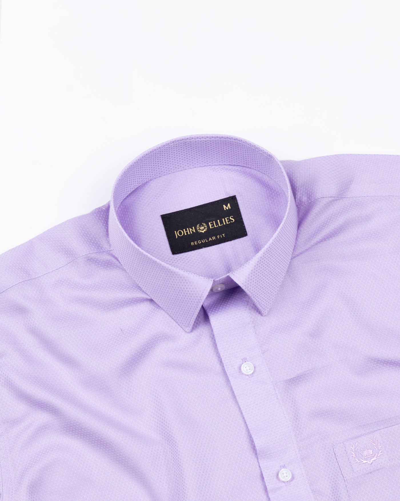 Nobrix Purple Dubby Textured Cotton Shirt - John Ellies