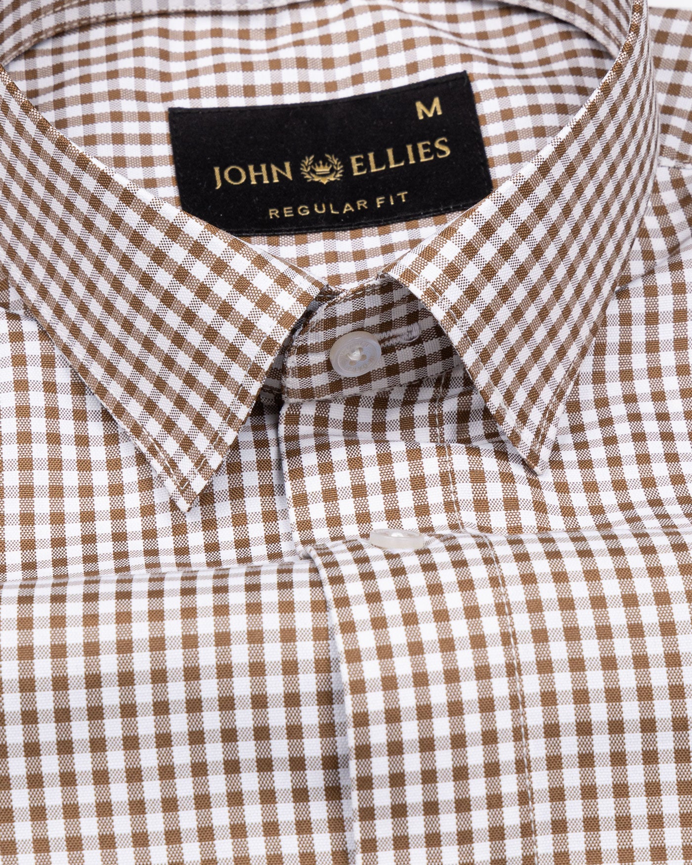 Everett Brown Checked Cotton Shirt - John Ellies