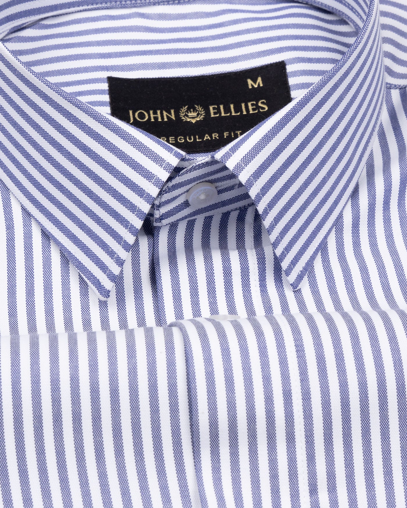 Everett Navy Blue Stripes Cotton Shirt - John Ellies