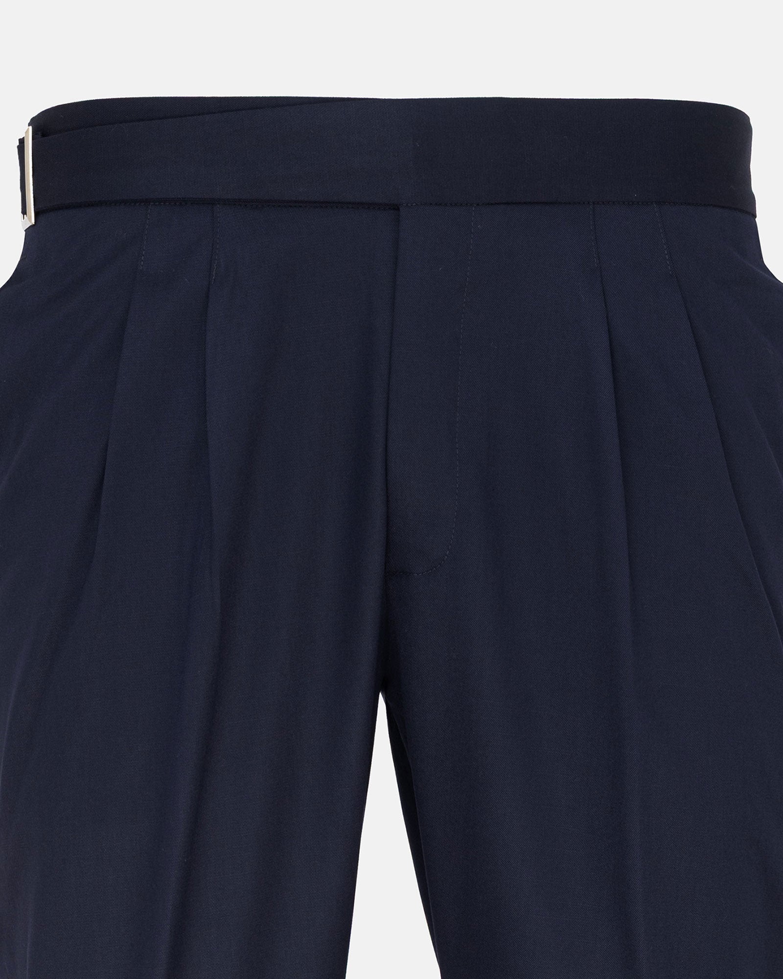 Iscen Navy Blue Formal Cotton Neapolitan Pant - John Ellies